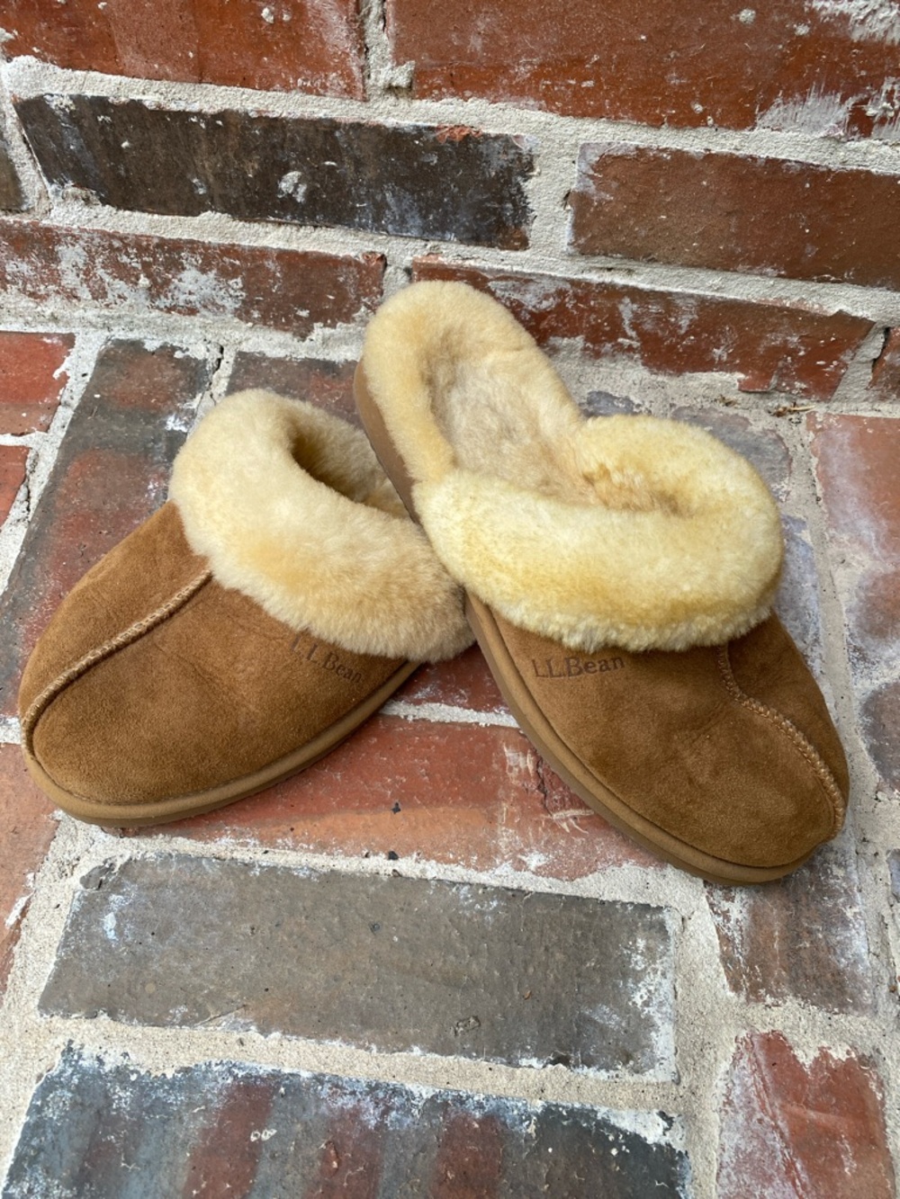 LL Bean Wicked Good Shearling Slides Size 9 ($89)